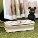 Chanel Women CC Wallet On Chain Embroidered Satin Sequins Gold-Tone Metal White Silver - Image 5