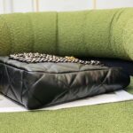 Chanel Women CC Chanel 19 Shopping Bag Lambskin Gold Silver-Tone Metal Black – Image 7