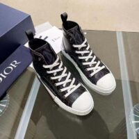 Dior Unisex B23 High Top Sneaker Black CD Diamond Canvas (9)