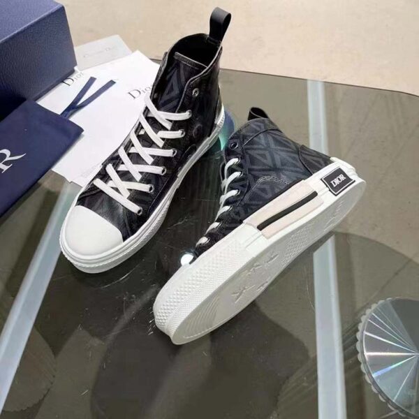 Dior Unisex B23 High Top Sneaker Black CD Diamond Canvas (3)