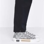 Dior Unisex B23 High Top Sneaker Gray CD Diamond Canvas - immagine 11