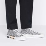 Dior Unisex B23 High Top Sneaker Gray CD Diamond Canvas - immagine 13