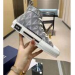 Dior Unisex B23 High Top Sneaker Gray CD Diamond Canvas - immagine 8