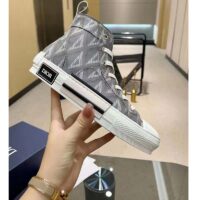 Dior Unisex B23 High Top Sneaker Gray CD Diamond Canvas (13)