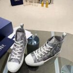 Dior Unisex B23 High Top Sneaker Gray CD Diamond Canvas - immagine 4