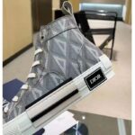 Dior Unisex B23 High Top Sneaker Gray CD Diamond Canvas - immagine 9