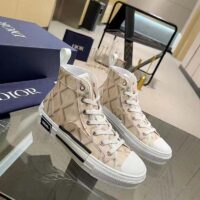 Dior Unisex B23 High Top Sneaker Natural CD Diamond Canvas (3)