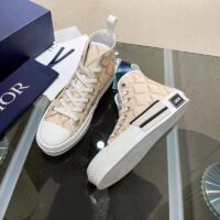 Dior Unisex B23 High Top Sneaker Natural CD Diamond Canvas (3)