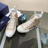 Dior Unisex B23 High Top Sneaker Natural CD Diamond Canvas (3)