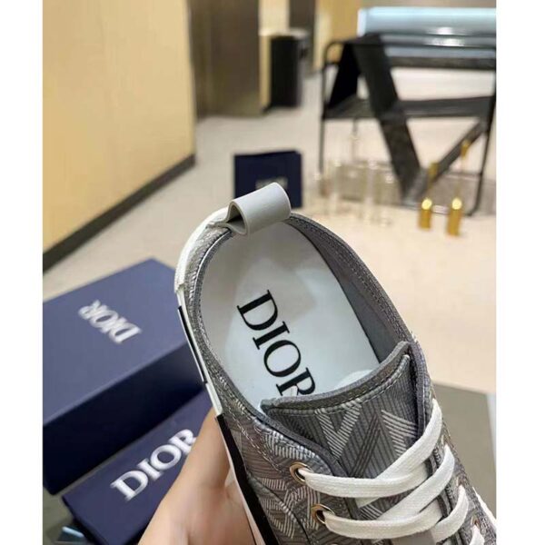 Dior Unisex B23 Low Top Sneaker Gray CD Diamond Canvas (5)