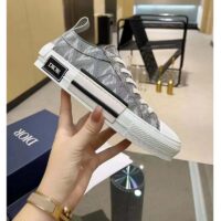 Dior Unisex B23 Low Top Sneaker Gray CD Diamond Canvas (2)