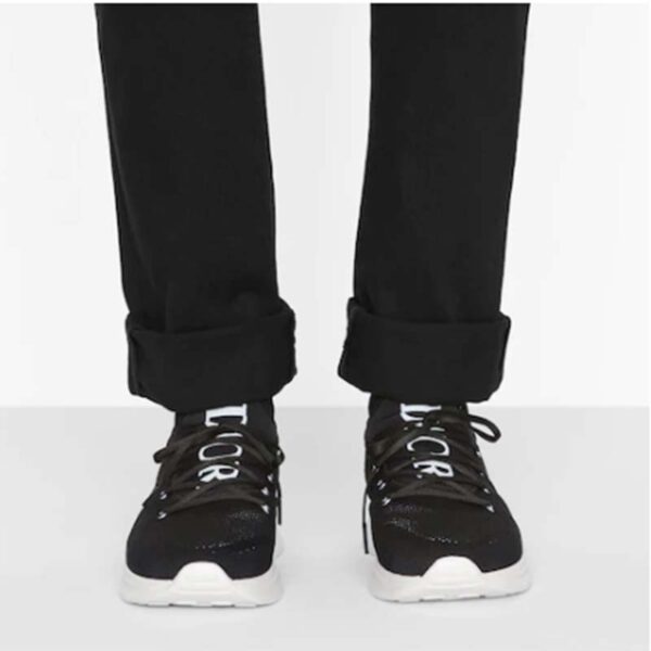 Dior Unisex CD B25 Sneaker Black Neoprene Technical Mesh Low-Top Lace-Up (10)