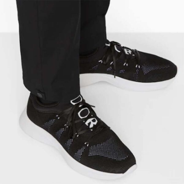 Dior Unisex CD B25 Sneaker Black Neoprene Technical Mesh Low-Top Lace-Up (11)