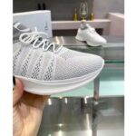 Dior Unisex CD B25 Sneaker Gray Neoprene White Technical Mesh Low-Top Lace-Up - Imagen 9