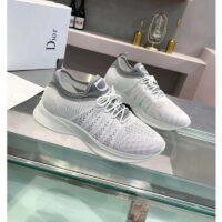 Dior Unisex CD B25 Sneaker Gray Neoprene White Technical Mesh Low-Top Lace-Up (3)