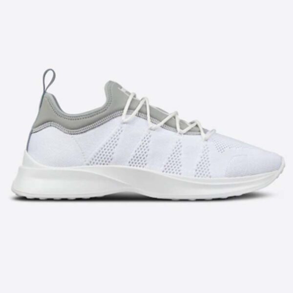 Dior Unisex CD B25 Sneaker Gray Neoprene White Technical Mesh Low-Top Lace-Up (3)