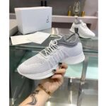 Dior Unisex CD B25 Sneaker Gray Neoprene White Technical Mesh Low-Top Lace-Up - Imagen 6