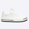 Dior Unisex CD D-Freeway Sneaker Vibe White Calfskin Leather Two Tone Rubber Sole Star