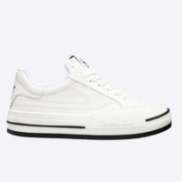 Dior Unisex CD D-Freeway Sneaker Vibe White Calfskin Leather Two Tone Rubber Sole Star (1)