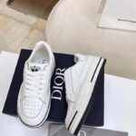 Dior Unisex CD D-Freeway Sneaker Vibe White Calfskin Leather Two Tone Rubber Sole Star - Image 6