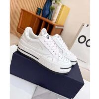 Dior Unisex CD D-Freeway Sneaker Vibe White Calfskin Leather Two Tone Rubber Sole Star (1)