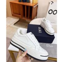 Dior Unisex CD D-Freeway Sneaker Vibe White Calfskin Leather Two Tone Rubber Sole Star (1)