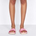 Dior Unisex CD Dway Slide Bright Pink Toile De Jouy Embroidered Cotton - immagine 8