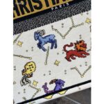 Dior Unisex CD Large Book Tote Latte Multicolor Dior Pixel Zodiac Embroidery - Image 8