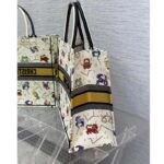Dior Unisex CD Large Book Tote Latte Multicolor Dior Pixel Zodiac Embroidery - Image 5