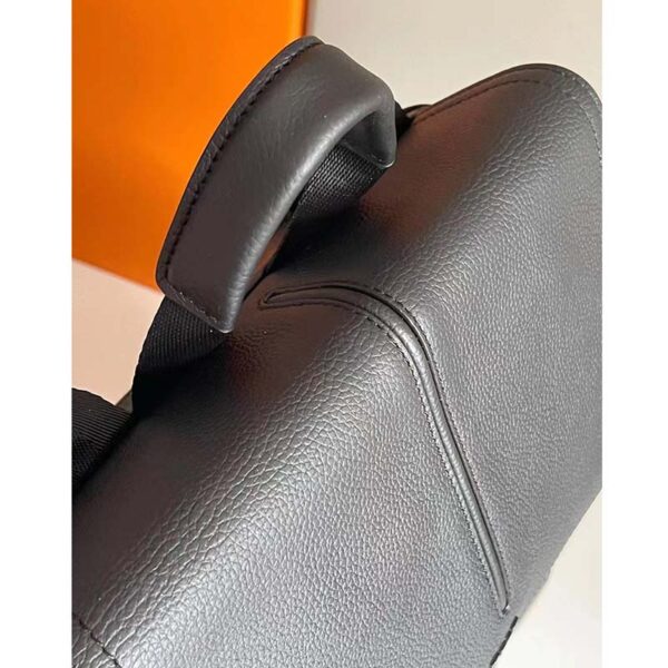 Dior Unisex CD Motion Backpack Beige Black Oblique Jacquard Black Grained Calfskin (14)
