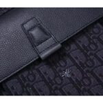 Dior Unisex CD Motion Backpack Black Oblique Jacquard Black Grained Calfskin - Imagen 7