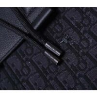 Dior Unisex CD Motion Backpack Black Oblique Jacquard Black Grained Calfskin (2)