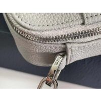 Dior Unisex CD Saddle Bag Dior Gray Grained Calfskin ‘Christian Dior 1947’ Signature (2)