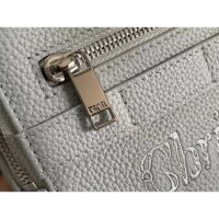 Dior Unisex CD Saddle Bag Dior Gray Grained Calfskin ‘Christian Dior 1947’ Signature (2)