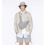 Dior Unisex CD Saddle Bag Dior Gray Grained Calfskin 'Christian Dior 1947' Signature - immagine 18