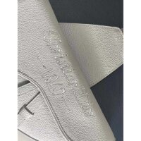 Dior Unisex CD Saddle Bag Dior Gray Grained Calfskin ‘Christian Dior 1947’ Signature (2)