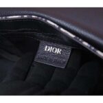 Dior Unisex CD Saddle Pouch Beige Black Dior Oblique Jacquard – Image 9