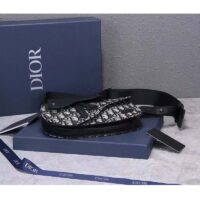 Dior Unisex CD Saddle Pouch Beige Black Dior Oblique Jacquard (2)