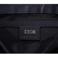 Dior Unisex CD Saddle Pouch Black Dior Oblique Jacquard (2)