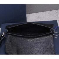 Dior Unisex CD Saddle Pouch Black Dior Oblique Jacquard (2)