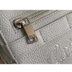 Dior Unisex CD Safari Messenger Bag Gray Grained Calfskin 'Christian Dior 1947' Signature - Image 8