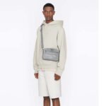 Dior Unisex CD Safari Messenger Bag Gray Grained Calfskin 'Christian Dior 1947' Signature - Image 17