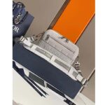 Dior Unisex CD Safari Messenger Bag Gray Grained Calfskin 'Christian Dior 1947' Signature - Image 2