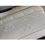 Dior Unisex CD Safari Messenger Bag Gray Grained Calfskin 'Christian Dior 1947' Signature - Image 12