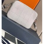 Dior Unisex CD Safari Messenger Bag Gray Grained Calfskin 'Christian Dior 1947' Signature - Image 3