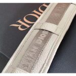 Dior Unisex CD Safari Messenger Bag Gray Grained Calfskin 'Christian Dior 1947' Signature - Image 10