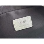 Dior Unisex CD Safari Messenger Bag Gray Grained Calfskin 'Christian Dior 1947' Signature - Image 15