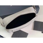 Dior Unisex CD Safari Messenger Bag Gray Grained Calfskin 'Christian Dior 1947' Signature - Image 7