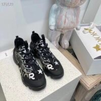 Dior Unisex CD Shoes D-Connect Sneaker Black Technical Fabric Union Print (5)