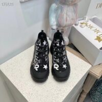 Dior Unisex CD Shoes D-Connect Sneaker Black Technical Fabric Union Print (5)